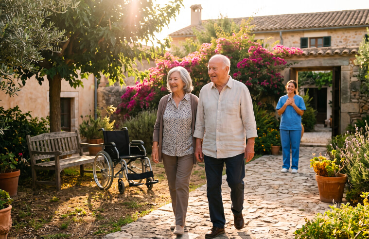 Mayores disfrutando de sus paseos diarios con Icexin